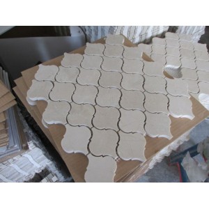 Crema Marfil Polished Lantern Mosaic